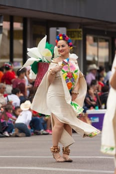Brownsville, Texas, USA - February 25, 2017, Grand International Parade is part of the Charro Days Fiesta - Fiestas Mexicanas, A bi-national festival between USA and Mexico.