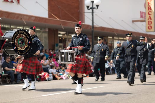 Brownsville, Texas, USA - February 24, 2018, Grand International Parade is part of the Charro Days Fiesta - Fiestas Mexicanas, A bi-national festival between USA and Mexico.
