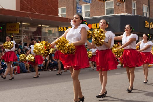 Brownsville, Texas, USA - February 25, 2017, Grand International Parade is part of the Charro Days Fiesta - Fiestas Mexicanas, A bi-national festival between USA and Mexico.