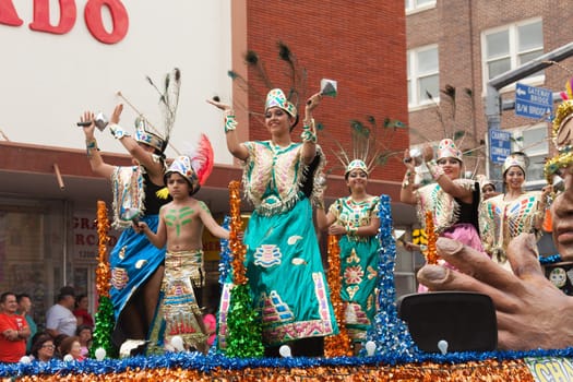 Brownsville, Texas, USA - February 25, 2017, Grand International Parade is part of the Charro Days Fiesta - Fiestas Mexicanas, A bi-national festival between USA and Mexico.
