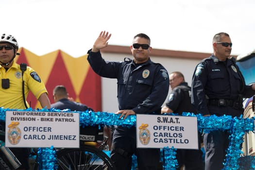 Brownsville, Texas, USA - February 24, 2018, Grand International Parade is part of the Charro Days Fiesta - Fiestas Mexicanas, A bi-national festival between USA and Mexico.