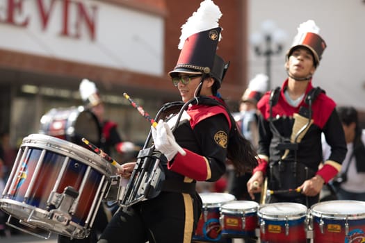 Brownsville, Texas, USA - February 24, 2018, Grand International Parade is part of the Charro Days Fiesta - Fiestas Mexicanas, A bi-national festival between USA and Mexico.