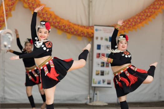 Columbus, Ohio, USA - May 27, 2018 Members of the Iny Asian Dance Theater group perform at the Asian Festival.