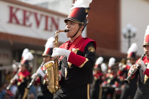 Brownsville, Texas, USA - February 24, 2018, Grand International Parade is part of the Charro Days Fiesta - Fiestas Mexicanas, A bi-national festival between USA and Mexico.