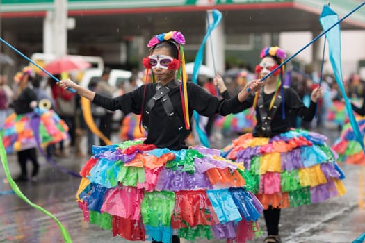 H. Matamoros, Tamaulipas, Mexico - November 20, 2017 - The November 20 Parade commemorates the start of the Mexican revolution of 1910 against Porfirio Diaz, an annual celebration throughout Mexico since 1936, with traditional dresses, dances , marching bands, music and food.