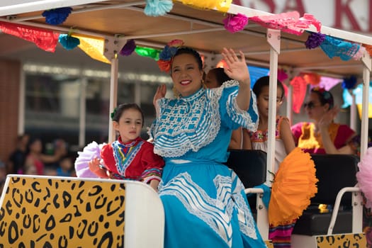 Brownsville, Texas, USA - February 24, 2018, Grand International Parade is part of the Charro Days Fiesta - Fiestas Mexicanas, A bi-national festival between USA and Mexico.