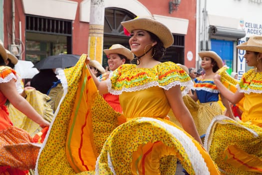Matamoros, Tamaulipas, Mexico - February 28, 2015, Desfile Fiestas Mexicanas is part of the Charro Days Fiesta - Fiestas Mexicanas, A bi-national festival between USA and Mexico.