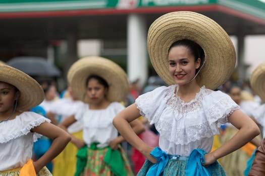 H. Matamoros, Tamaulipas, Mexico - November 20, 2017 - The November 20 Parade commemorates the start of the Mexican revolution of 1910 against Porfirio Diaz, an annual celebration throughout Mexico since 1936, with traditional dresses, dances , marching bands, music and food.
