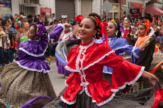 Matamoros, Tamaulipas, Mexico - February 25, 2017, Desfile Fiestas Mexicanas is part of the Charro Days Fiesta - Fiestas Mexicanas, A bi-national festival between USA and Mexico.
