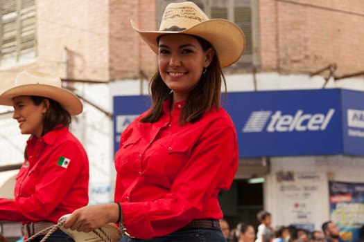 Matamoros, Tamaulipas, Mexico - February 25, 2017, Desfile Fiestas Mexicanas is part of the Charro Days Fiesta - Fiestas Mexicanas, A bi-national festival between USA and Mexico.