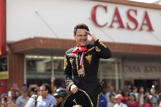 Brownsville, Texas, USA - February 24, 2018, Grand International Parade is part of the Charro Days Fiesta - Fiestas Mexicanas, A bi-national festival between USA and Mexico.