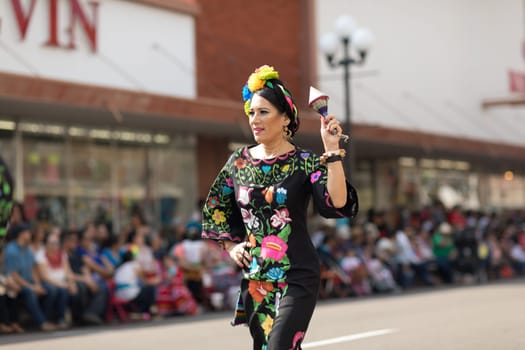 Brownsville, Texas, USA - February 24, 2018, Grand International Parade is part of the Charro Days Fiesta - Fiestas Mexicanas, A bi-national festival between USA and Mexico.