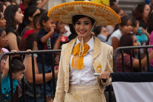 Matamoros, Tamaulipas, Mexico - February 25, 2017, Desfile Fiestas Mexicanas is part of the Charro Days Fiesta - Fiestas Mexicanas, A bi-national festival between USA and Mexico.