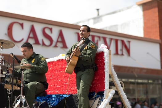 Brownsville, Texas, USA - February 24, 2018, Grand International Parade is part of the Charro Days Fiesta - Fiestas Mexicanas, A bi-national festival between USA and Mexico.
