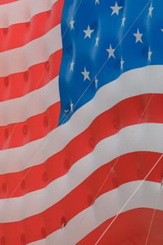 Indianapolis, Indiana, USA - May 26, 2018, A balloon in shape of the American flag at the Indy 500 Parade