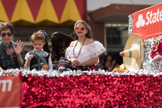 Brownsville, Texas, USA - February 24, 2018, Grand International Parade is part of the Charro Days Fiesta - Fiestas Mexicanas, A bi-national festival between USA and Mexico.