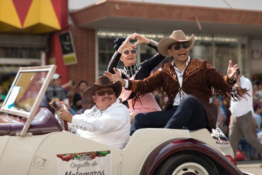 Brownsville, Texas, USA - February 24, 2018, Grand International Parade is part of the Charro Days Fiesta - Fiestas Mexicanas, A bi-national festival between USA and Mexico.