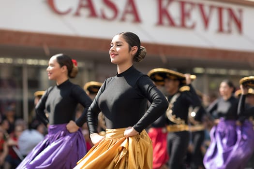 Brownsville, Texas, USA - February 24, 2018, Grand International Parade is part of the Charro Days Fiesta - Fiestas Mexicanas, A bi-national festival between USA and Mexico.