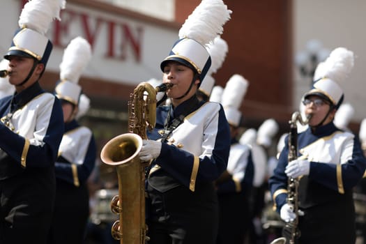 Brownsville, Texas, USA - February 24, 2018, Grand International Parade is part of the Charro Days Fiesta - Fiestas Mexicanas, A bi-national festival between USA and Mexico.