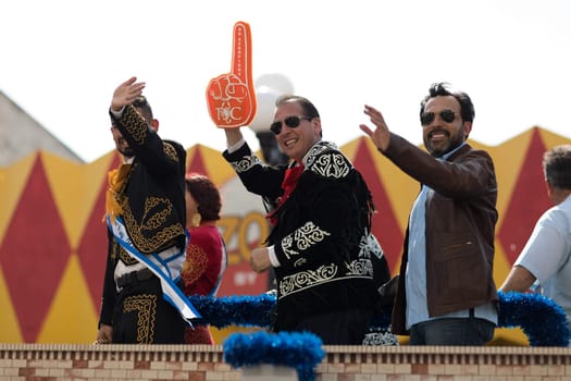 Brownsville, Texas, USA - February 24, 2018, Grand International Parade is part of the Charro Days Fiesta - Fiestas Mexicanas, A bi-national festival between USA and Mexico.