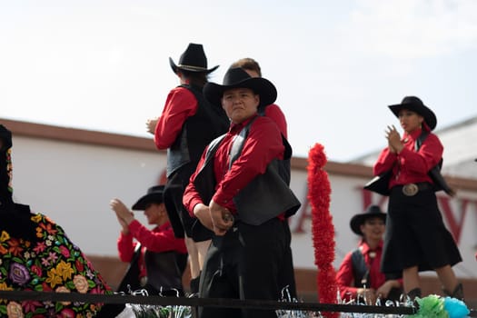 Brownsville, Texas, USA - February 24, 2018, Grand International Parade is part of the Charro Days Fiesta - Fiestas Mexicanas, A bi-national festival between USA and Mexico.