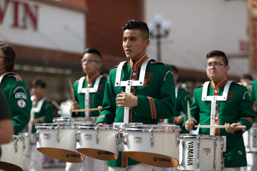 Brownsville, Texas, USA - February 24, 2018, Grand International Parade is part of the Charro Days Fiesta - Fiestas Mexicanas, A bi-national festival between USA and Mexico.