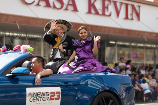 Brownsville, Texas, USA - February 24, 2018, Grand International Parade is part of the Charro Days Fiesta - Fiestas Mexicanas, A bi-national festival between USA and Mexico.
