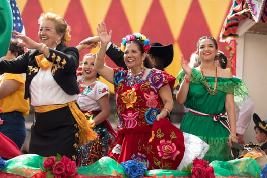 Brownsville, Texas, USA - February 24, 2018, Grand International Parade is part of the Charro Days Fiesta - Fiestas Mexicanas, A bi-national festival between USA and Mexico.