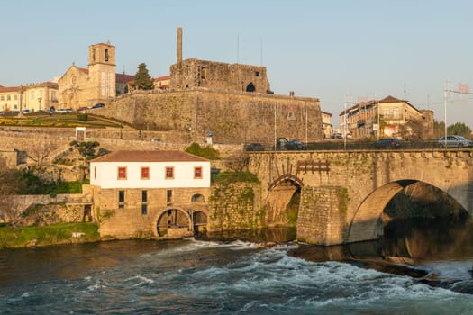 BARCELOS, PORTUGAL - CIRCA JAUARY 2019: View of Barcelos city with Cavado river in Portugal. It is one of the growing municipalities in the country.