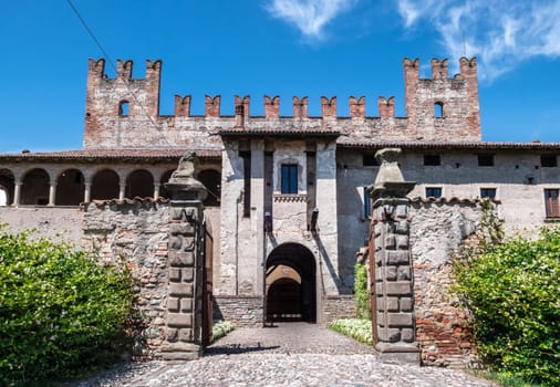 The castle of Malpaga. Cavernago (BG), ITALY - July 22, 2018
