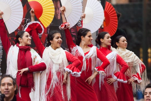 Chicago, Illinois, USA - November 23, 2015, The McDonald's Thanksgiving Parade in Chicago is an annual parade produced and presented by the Chicago Festival Association, it began in 1934.