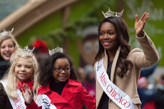 Chicago, Illinois, USA - November 23, 2015, The McDonald's Thanksgiving Parade in Chicago is an annual parade produced and presented by the Chicago Festival Association, it began in 1934.