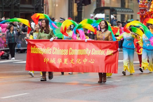 Chicago, Illinois, USA - November 23, 2015, The McDonald's Thanksgiving Parade in Chicago is an annual parade produced and presented by the Chicago Festival Association, it began in 1934.