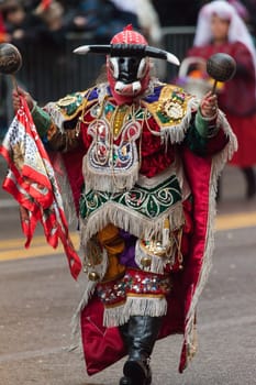 Chicago, Illinois, USA - November 23, 2015, The McDonald's Thanksgiving Parade in Chicago is an annual parade produced and presented by the Chicago Festival Association, it began in 1934.