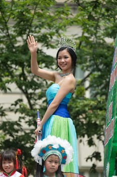 Washington, D.C., USA - July 4, 2017, The National Independence Day Parade is the  Fourth of July Parade in the capital of the United States, it  commemorates the adoption of the Declaration of Independence, only selected schools, and other groups participate.