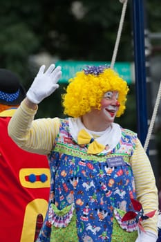 Washington, D.C., USA - July 4, 2015, The National Independence Day Parade is the  Fourth of July Parade in the capital of the United States, it  commemorates the adoption of the Declaration of Independence, only selected schools, and other groups participate.