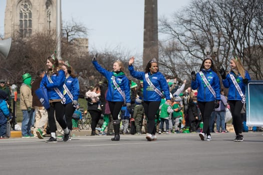 Indianapolis, indiana, USA - March 16, 2018, The St. Patrick’s Day Parade is a cultural and religious celebration from Ireland in honor of  Saint Patrick.