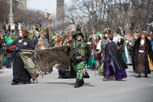 Indianapolis, indiana, USA - March 16, 2018, The St. Patrick’s Day Parade is a cultural and religious celebration from Ireland in honor of  Saint Patrick.