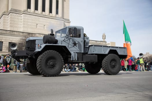Indianapolis, indiana, USA - March 16, 2018, The St. Patrick’s Day Parade is a cultural and religious celebration from Ireland in honor of  Saint Patrick.