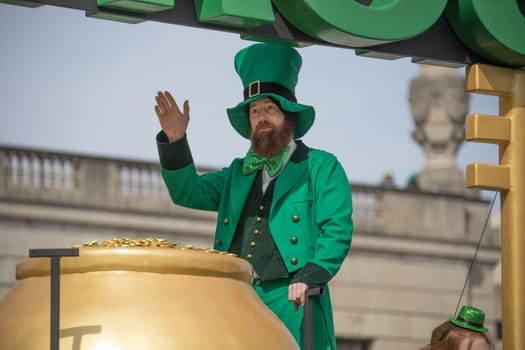 Indianapolis, indiana, USA - March 16, 2018, The St. Patrick’s Day Parade is a cultural and religious celebration from Ireland in honor of  Saint Patrick.