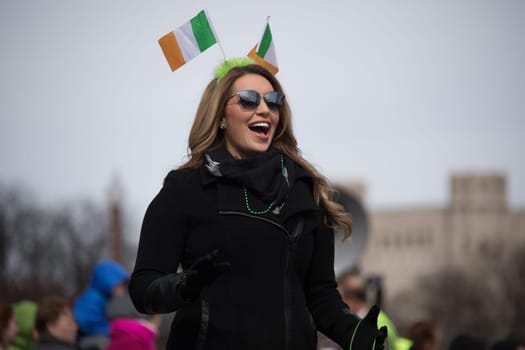 Indianapolis, indiana, USA - March 16, 2018, The St. Patrick’s Day Parade is a cultural and religious celebration from Ireland in honor of  Saint Patrick.