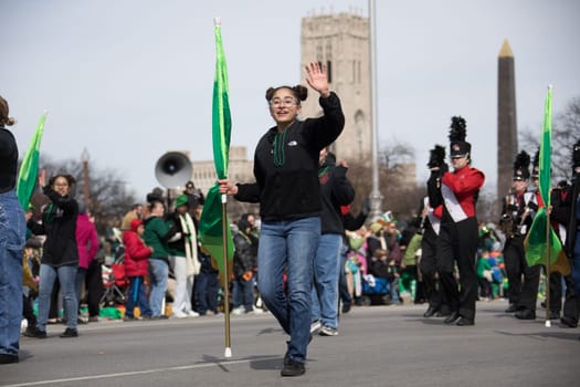 Indianapolis, indiana, USA - March 16, 2018, The St. Patrick’s Day Parade is a cultural and religious celebration from Ireland in honor of  Saint Patrick.