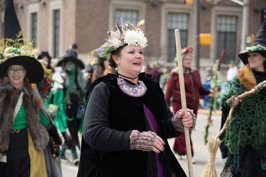 Indianapolis, indiana, USA - March 16, 2018, The St. Patrick’s Day Parade is a cultural and religious celebration from Ireland in honor of  Saint Patrick.