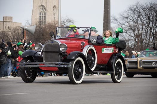 Indianapolis, indiana, USA - March 16, 2018, The St. Patrick’s Day Parade is a cultural and religious celebration from Ireland in honor of  Saint Patrick.