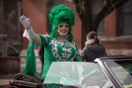 Indianapolis, indiana, USA - March 16, 2018, The St. Patrick’s Day Parade is a cultural and religious celebration from Ireland in honor of  Saint Patrick.