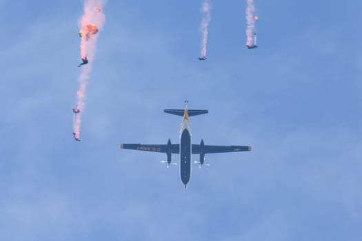 Louisville, Kentucky, USA - April 22, 2017 Thunder Over Louisville is an airshow and fireworks display part of the  Kentucky Derby Festival.