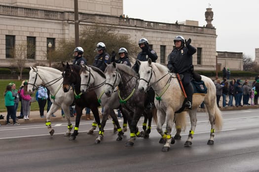 Indianapolis, indiana, USA - March 17, 2017, The St. Patrick’s Day Parade is a cultural and religious celebration from Ireland in honor of  Saint Patrick.