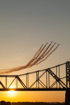 Louisville, Kentucky, USA - April 23, 2016 Thunder Over Louisville is an airshow and fireworks display part of the  Kentucky Derby Festival.