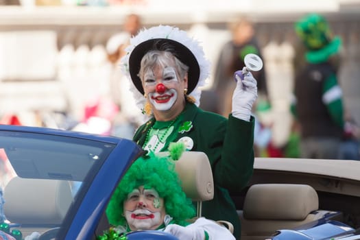 Indianapolis, Indiana, USA - March 17, 2016, The St. Patrick’s Day Parade is a cultural and religious celebration from Ireland in honor of  Saint Patrick.