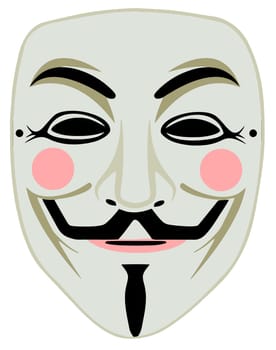 fawkes mask guy revolution activist illustration